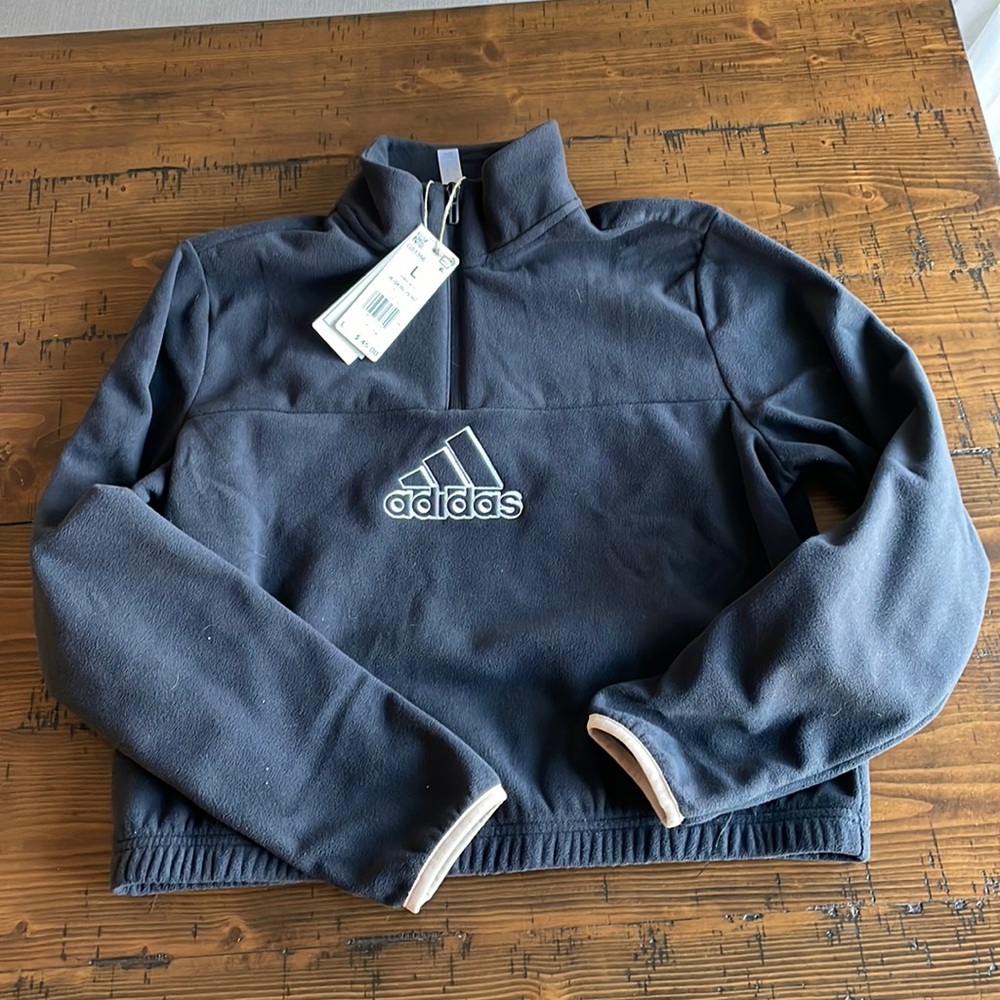 Adidas cropped fleece top